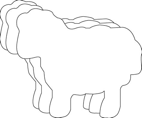 sheep single color creative cut outs  cut outs   pack