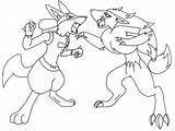 Zoroark Lucario Coloriage Zorua Riolu Alchemist Methuselah Coloringhome Lineart Pokémon Sheets sketch template