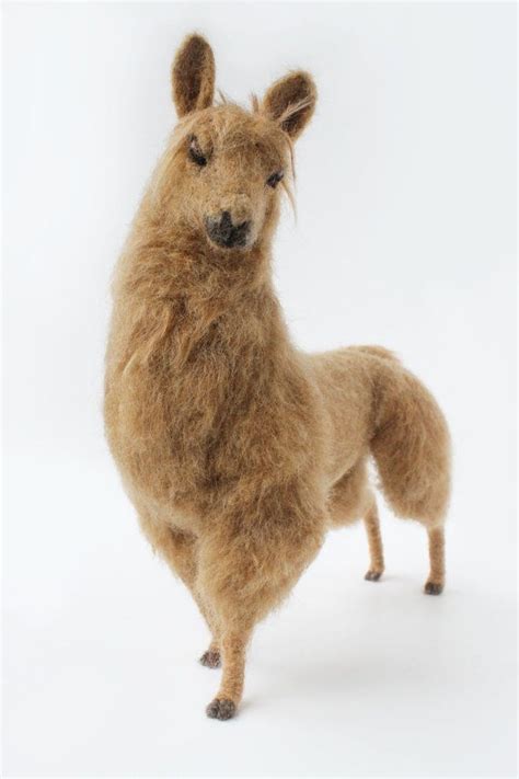 custom order  silvia needle felted llama llama sculpture etsy felt animals needle
