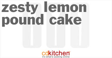 zesty lemon pound cake recipe