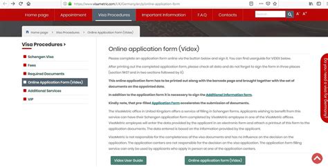 German Visa Application Form Online