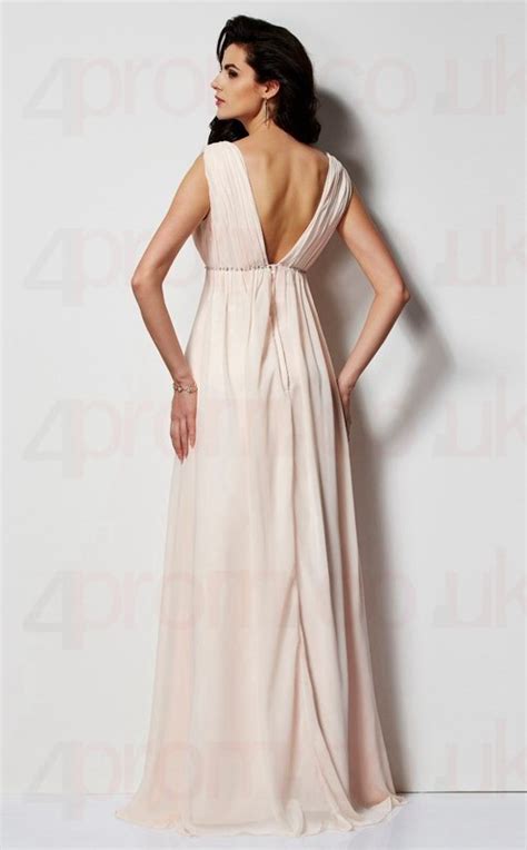 Free Shipping White Chiffon A Line V Neck Short Sleeve Floor Length