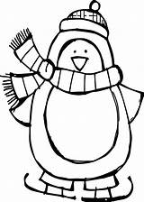 Coloring Penguin Winter Pages Christmas Basic Drawing Outline Ice Skating Cute Printable Baby Chivas Sheets Animal Color Penguins Template Getcolorings sketch template