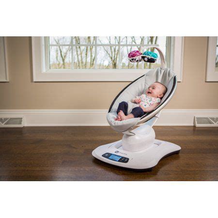 moms mamaroo  unique motions bluetooth enabled baby swing grey