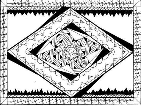 shaded diamond zentangle coloring pagedigital coloring  doodle art