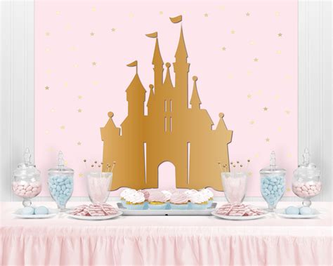 princess castle birthday backdrop cinderella princess castle etsy   birthday backdrop