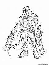 Reaper Coloring Overwatch Pages Printable sketch template