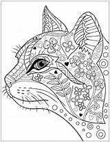 Coloring Pages Stress Relief Adults Pattern Getcolorings Cat sketch template