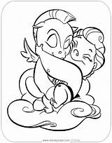 Hercules Coloring Pages Baby Pegasus Disneyclips Hugging sketch template