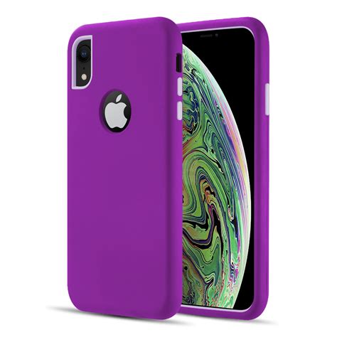 apple iphone xr case  insten hard plasticsoft silicone dual layer shock absorbing