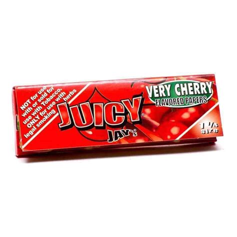 Juicy Jays 1 Pack Very Cherry Flavored 1 1 4 Rolling Papers Etsy