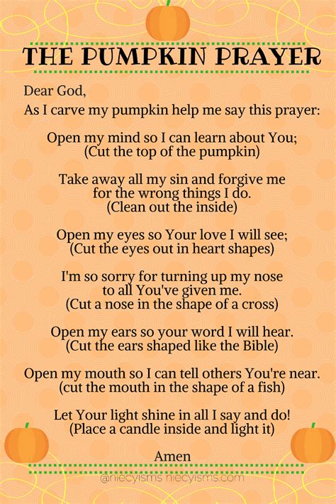 printable pumpkin prayer printable printable world holiday