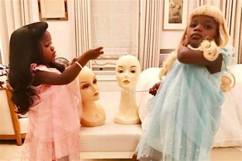 madonna s adopted twins stella and esther dress up in wigs for