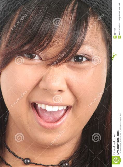 Full Face Open Mouth Stock Image Image Of Mouth Sweet