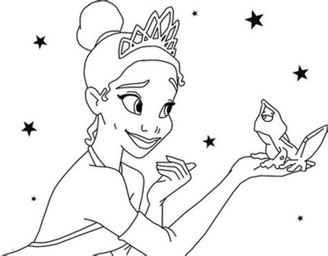 beautifull disney princess tiana coloring pages