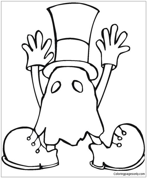 halloween ghosts coloring page  printable coloring pages