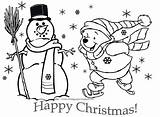 Coloring Pooh Christmas Winnie Pages Disney Winter Printable Sheets Print Happy Kids Characters Color Big Printables Online Cute Just Click sketch template