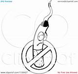 Cigarette Coloring Cartoon Clipart Pouting Restriction Symbol Cory Thoman Outlined Vector 69kb 1024px 1080 sketch template