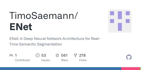 github timosaemannenet enet  deep neural network architecture  real time semantic