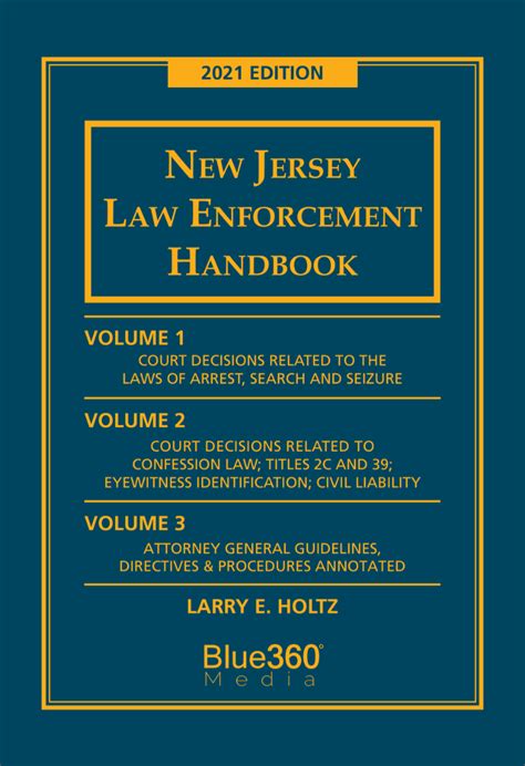 2021 New Jersey Law Enforcement Handbook Vol 1 By Larry E Holtz