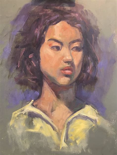 rhonda hurwitz studio study young girl    oil portrait