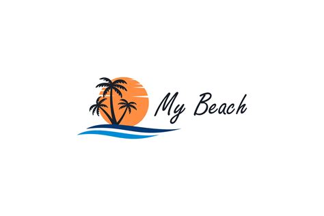 beach logo  logos design bundles