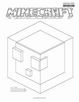 Slime Minecraft Coloring Pages sketch template