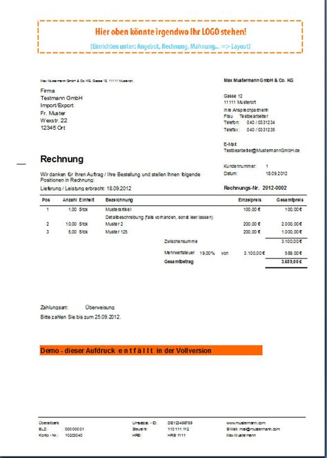 vorlage layout rechnung world  rechnungsprofi