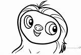 Sloth Coloring Pages Cartoon Cute Printable Color Kids Template sketch template