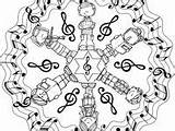 Mandalas Musicales sketch template