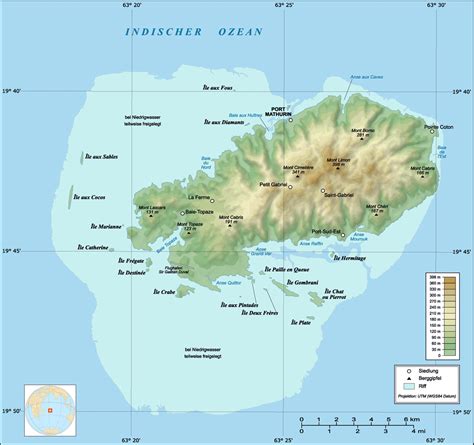 rodrigues island topographic map de topographic map rodrigues island de vidianicom maps