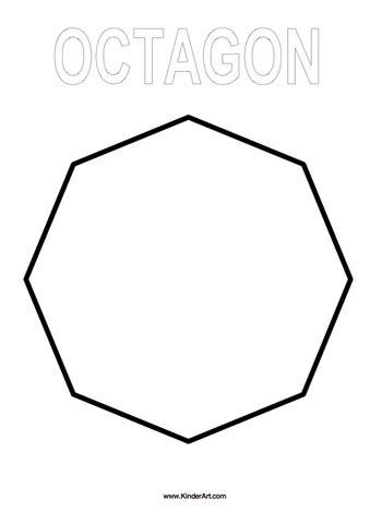 octagon coloring page kinderart