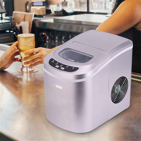 portable electric automatic ice cube maker machine lbs silver etl