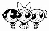 Powerpuff Girls Drawing Sketch Pages Bubbles Buttercup Blossom Pencil Coloring sketch template