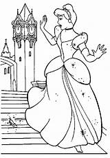 Cinderella Coloring Pages Shoe Getcolorings Shoes Loosing sketch template