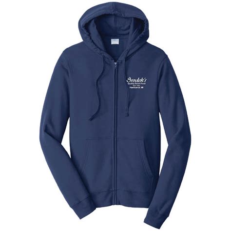 navy blue zip  hoodie