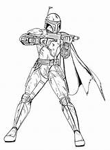 Coloring Wars Star Clone Pages Printable Fett Library Clipart Boba sketch template