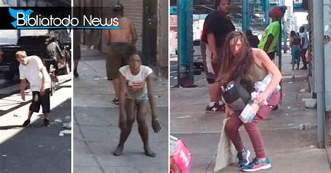 Chilling Video Shows Drug Addicts Walking Like Zombies Through The