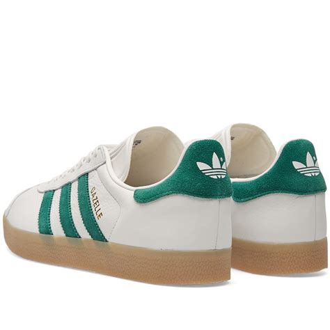 adidas gazelle vintage white green