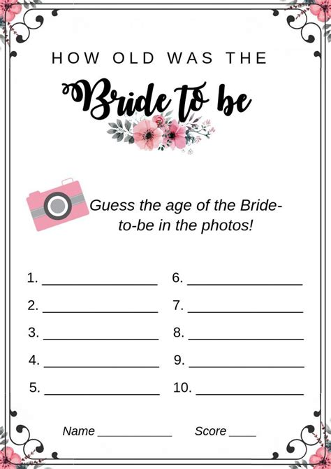 bride   editable  printable version