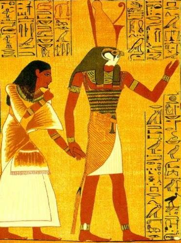 Egyptian Horus Falcon Headed God Ra And Rhea Living