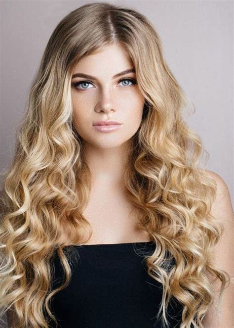 womens  dazzling curly ombre blonde hairstyles synthetic hair wigs