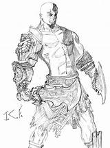Kratos Forte Deus Gears Pintar Tudodesenhos Colorironline sketch template