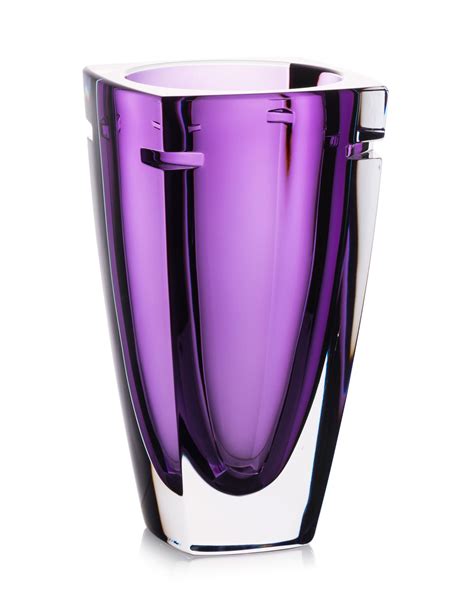 waterford crystal  crystal vase purple