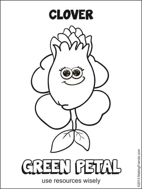 daisy scout coloring pages  daisy girl scout green petal girl