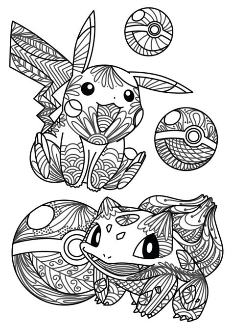 latest pokemon coloring pages  kids  adults