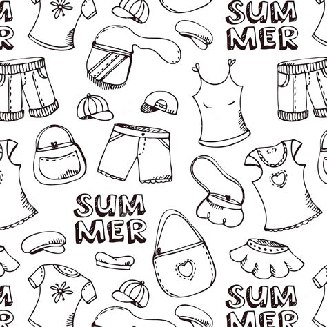 summer clothes coloring pages  getcoloringscom  printable