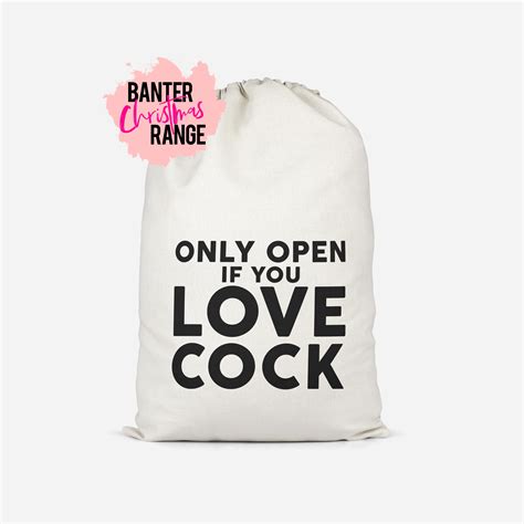 only open if you love cock funny christmas sack banter cards