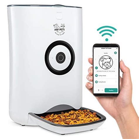 arf pets smart automatic pet feeder  wi fi programmable food