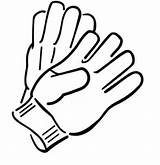 Guantes Cliparts sketch template
